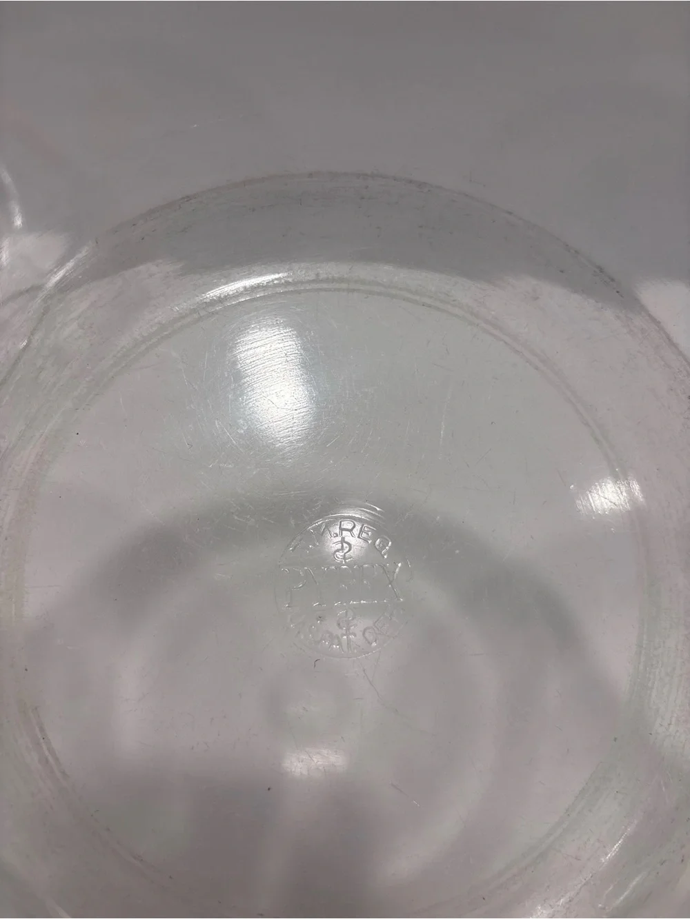 Clear Glass Lidded Pyrex vintage casserole - Floral Etch